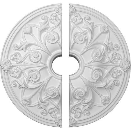 Jamie Ceiling Medallion, Two Piece (Fits Canopies Up To 3 7/8), 23 5/8OD X 3 7/8ID X 2 1/8P